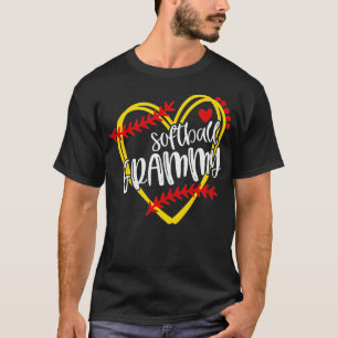 Camiseta Coração de Softball MY Avó Softball Softball