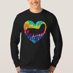 Camiseta Coração de Tamanduá Com Impressão Tie Dye Para Tam
