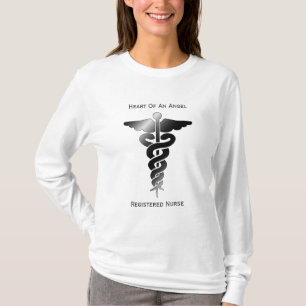 Camiseta Coração de um anjo: T-shirt da enfermeira