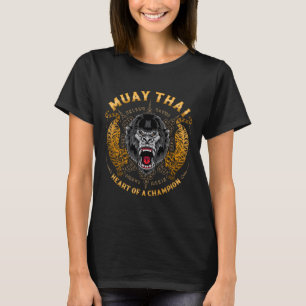 Camiseta Coração De Um Campeão - Kickboxing E Muay Thai Gor