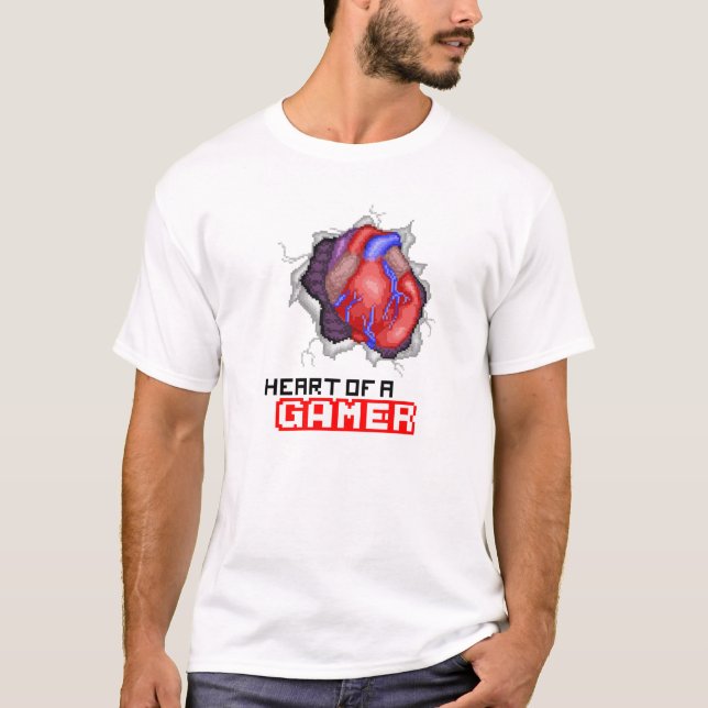 Camiseta Coração de um Gamer (Frente)