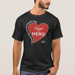 Camiseta Coração de um herói - t-shirt escuros