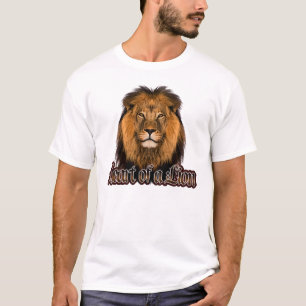 Camiseta Coração de um t-shirt dos homens do leão