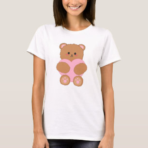 Camiseta coração de urso
