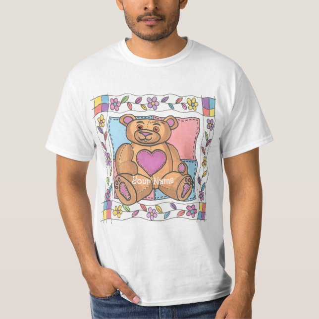 Camiseta Coração de Urso de Pelúcia  (Frente)
