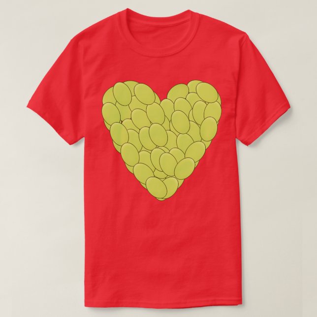 Camiseta Coração de Uvas Verdes (Frente do Design)
