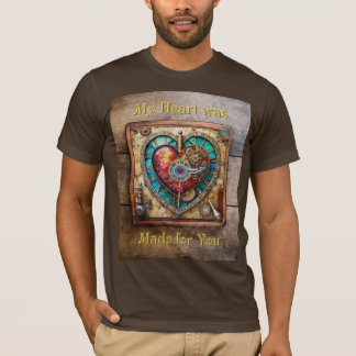 Camiseta Coração de Vidro Pintado com Girassóis Série Steam