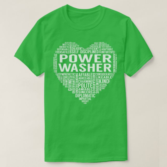 Camiseta Coração de Washer de Energia (Frente do Design)