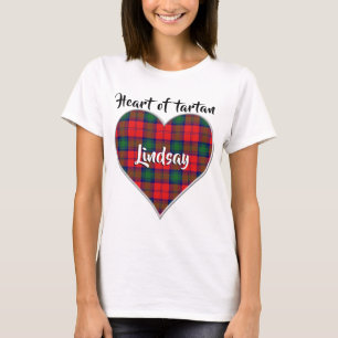 Camiseta Coração de Xadrez do Clã Lindsay