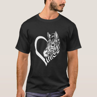Camiseta Coração de Zebra - Apaixonado por Zebra de Safari