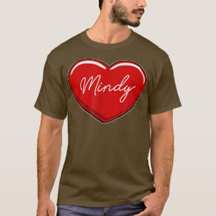 Camiseta Coração Desenhado MãoPrimeiro Nome Corações Que Eu