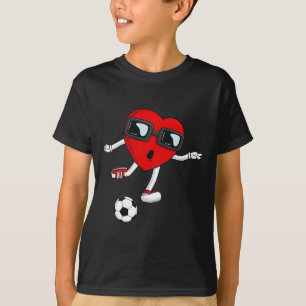 Camiseta Coração dia de os namorados Bicking A Soccer Boys 