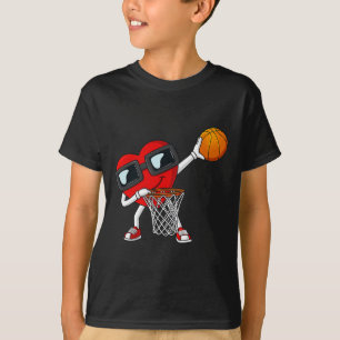 Camiseta Coração dia de os namorados Dabbing segurando um b