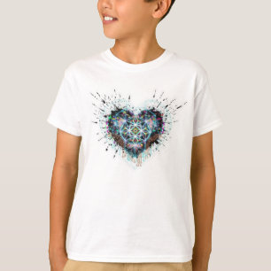 Camiseta Coração Digital Geometria Sagrada Design do Coraçã