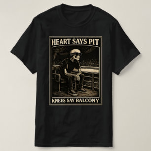 Camiseta Coração Diz Buraco do Pêssego Joelhos Dizem Varand