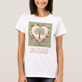 Camiseta Coração do Amor da Natureza
