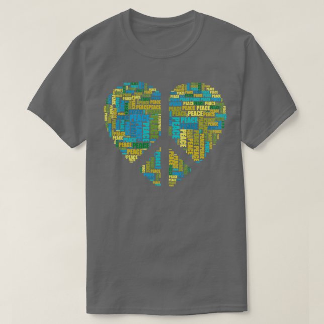 Camiseta Coração do Amor e da Paz (Frente do Design)