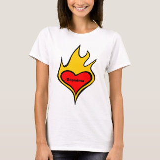 Camiseta Coração do amor para a avó