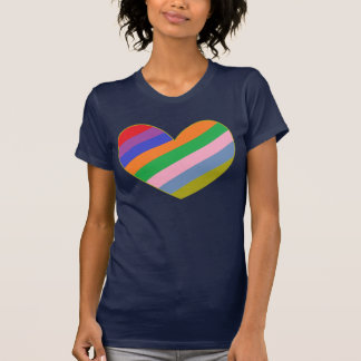 Camiseta Coração do arco-íris