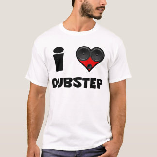 Camiseta coração do auto-falante do dubstep