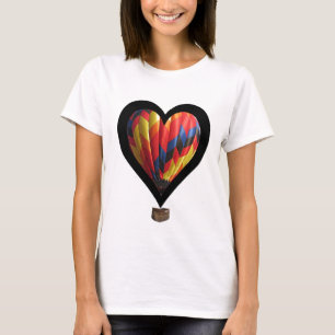 Camiseta coração do balão de ar quente