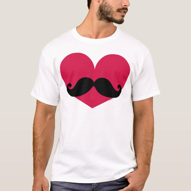 Camiseta Coração do bigode (Frente)
