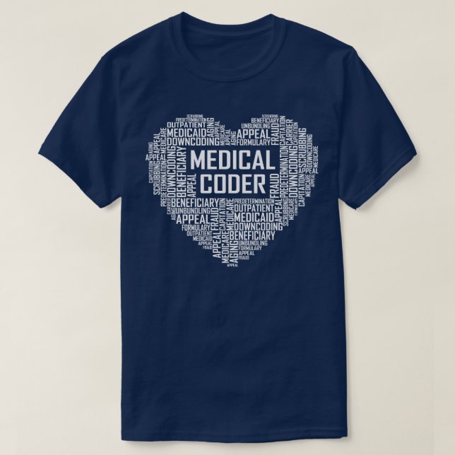 Camiseta Coração do Coder Médico (Frente do Design)