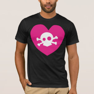 Camiseta coração do crânio