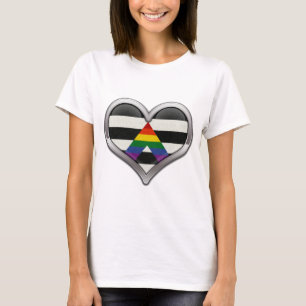 Camiseta Coração do cromo do aliado de LGBT