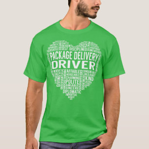 Camiseta Coração do Driver de Entrega de Pacote