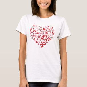 Camiseta Coração do espaço e da ciência