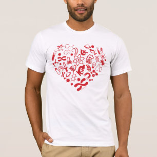 Camiseta Coração do espaço e da ciência