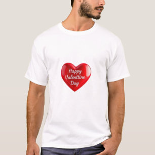Camiseta Coração do feliz dia de os namorados