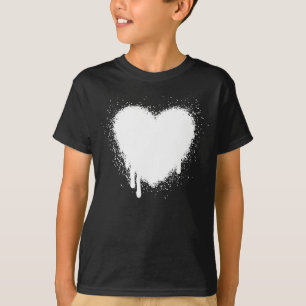 Camiseta Coração do Grunge - branco