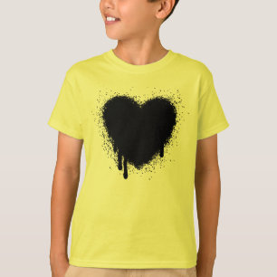 Camiseta Coração do Grunge - preto