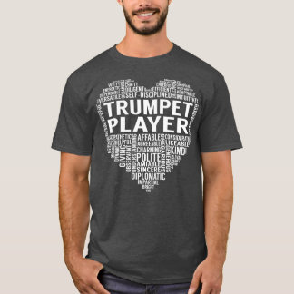 Camiseta Coração do Jogador de Trompete
