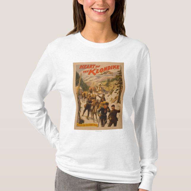 Camiseta Coração do Klondike - através da passagem de (Frente)
