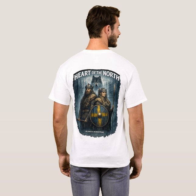 Camiseta Coração do Norte (Parte Traseira Completa)