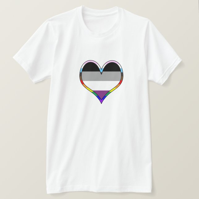 Camiseta Coração do Orgulho Ace (Frente do Design)