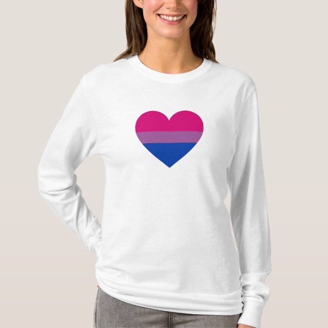 Camiseta Coração do Orgulho Bissexual (Frente)