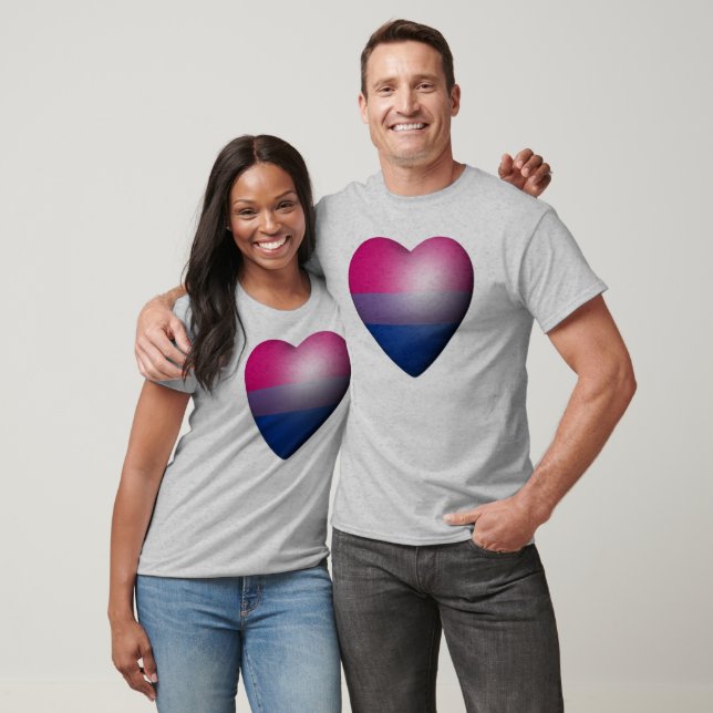 CAMISETA CORAÇÃO DO ORGULHO BISSEXUAL (Unissex)