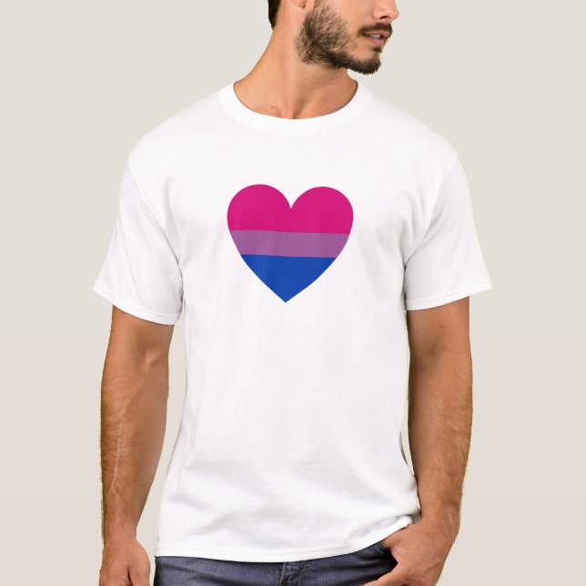 Camiseta Coração do Orgulho Bissexual (Frente)
