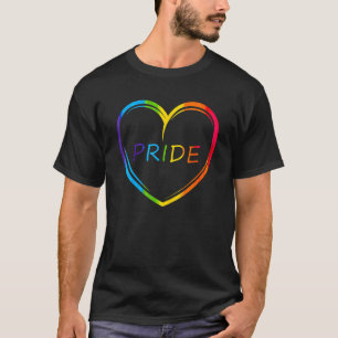 Camiseta Coração do Orgulho Gótico Lgbtq Roupa Lésbica Gay