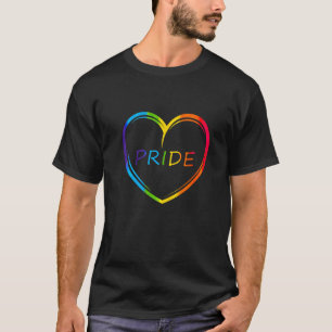 Camiseta Coração do Orgulho Gótico Lgbtq Roupa Lésbica Gay