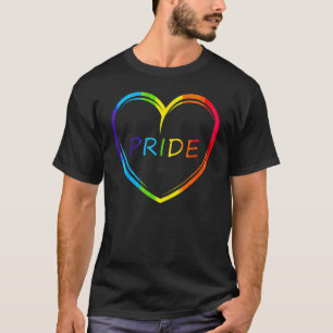 Camiseta Coração do Orgulho Gótico Lgbtq Roupa Lésbica Gay