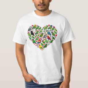 Camiseta Coração do papagaio