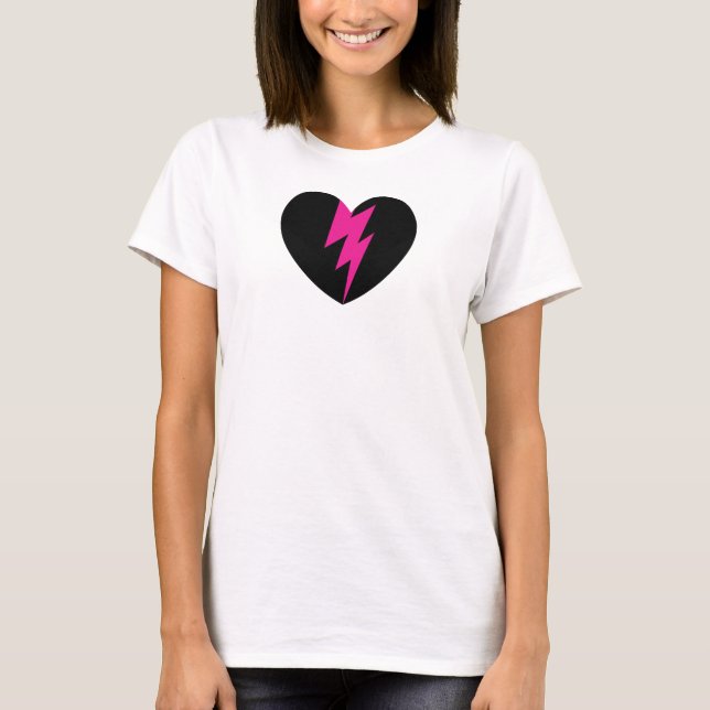 Camiseta Coração do parafuso de relâmpago (Frente)