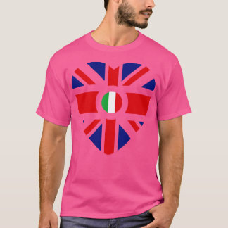 Camiseta Coração do Patrimônio Multinacional Italiano Britâ