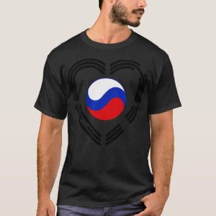 Camiseta Coração do Patrimônio Multinacional Russo Coreano