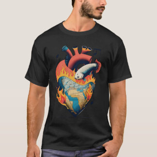 Camiseta coração do pescador